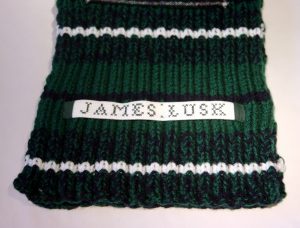 Captain James Lusk is commemorated on the scarf