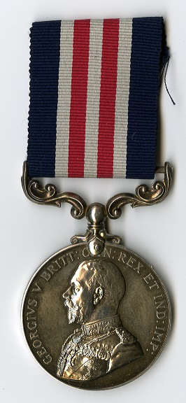 Rifleman McBride's Military Medal - on display in Low Parks Museum